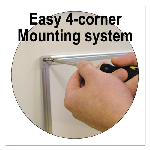 Image of MasterVision® Earth Silver Easy Clean Magnetic Dry Erase Boards, 36" x 24", White Surface, Satin Aluminum Frame