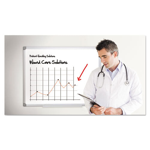 Image of MasterVision® Earth Silver Easy Clean Magnetic Dry Erase Boards, 36" x 24", White Surface, Satin Aluminum Frame