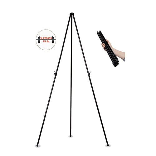 Image of MasterVision® Instant Easel, 61.5" High, Black, Steel, Heavy-Duty
