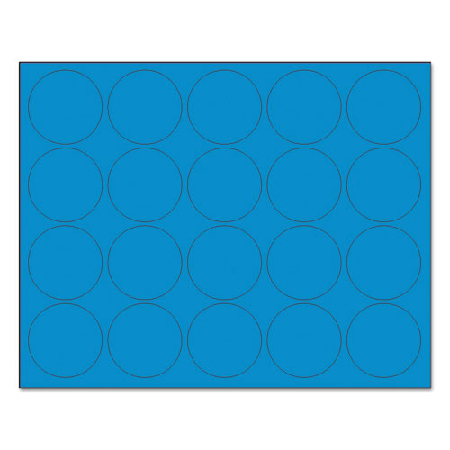 Image of MasterVision® Heavy-Duty Board Magnets, Circles, 0.75" Diameter, Blue, 20/Pack