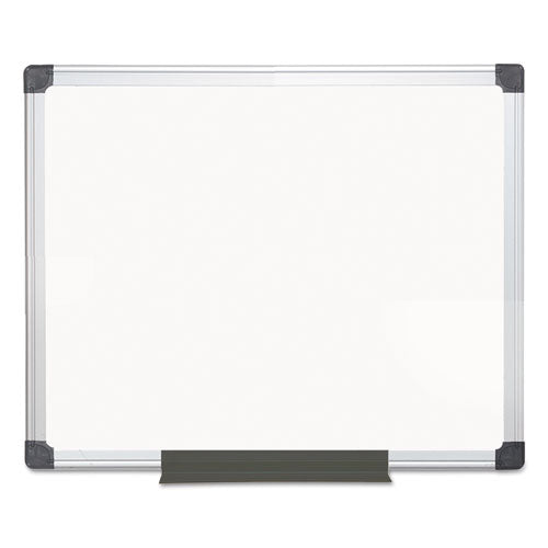 Image of MasterVision® Value Melamine Dry Erase Board, 24" x 36", White Surface, Satin Aluminum Frame