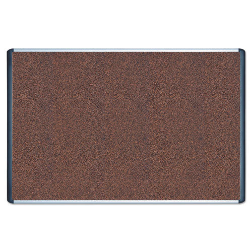 Image of MasterVision® Tech Cork Board, 72" x 48", Tan Surface, Silver/Black Aluminum Frame