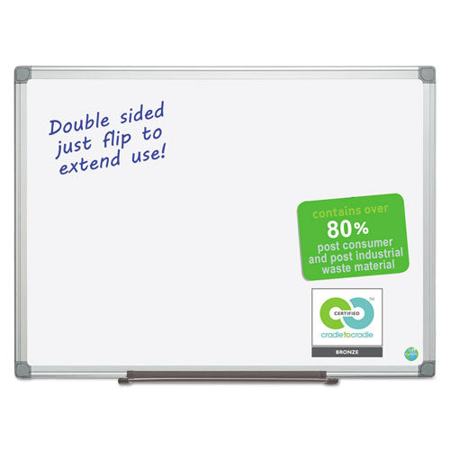 Image of MasterVision® Earth Silver Easy Clean Dry Erase Boards, 48" x 36", White Surface, Satin Aluminum Frame