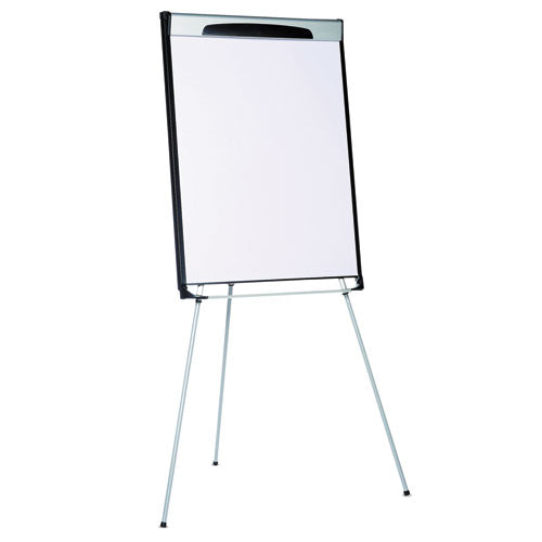 Image of MasterVision® Tripod Extension Bar Magnetic Gold Ultra Dry Erase Easel, 29" x 41", White Surface, Black/Satin Aluminum Frame