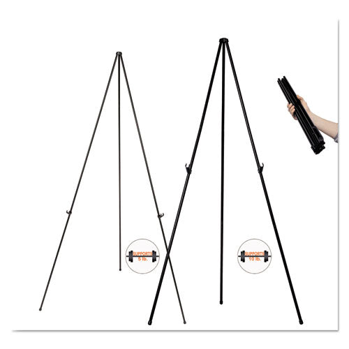 Image of MasterVision® Instant Easel, 61.5" High, Black, Steel, Lightweight