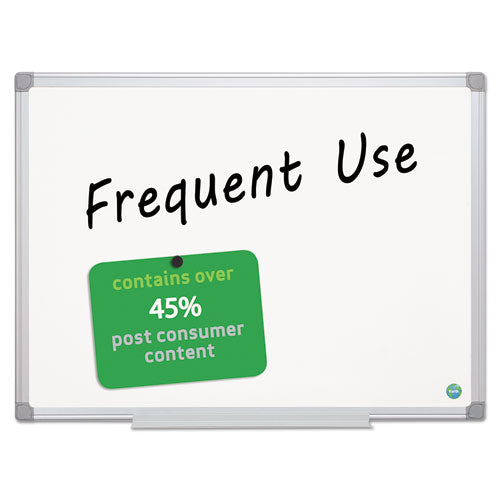 Image of MasterVision® Earth Gold Ultra Magnetic Dry Erase Boards, 48" x 72", White Surface, Satin Aluminum Frame