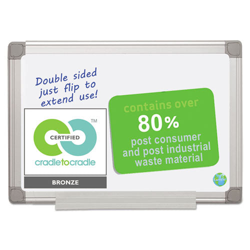 Image of MasterVision® Earth Silver Easy Clean Dry Erase Boards, 24" x 18", White Surface, Satin Aluminum Frame