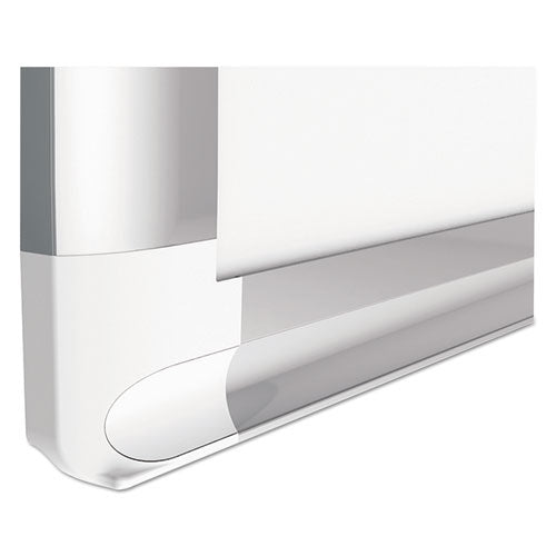 Image of MasterVision® Ruled Magnetic Steel Dry Erase Planning Board, 72" x 48", White Surface, Satin Aluminum Frame