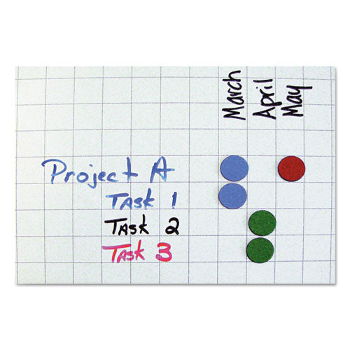 Image of MasterVision® Heavy-Duty Board Magnets, Circles, 0.75" Diameter, Blue, 20/Pack