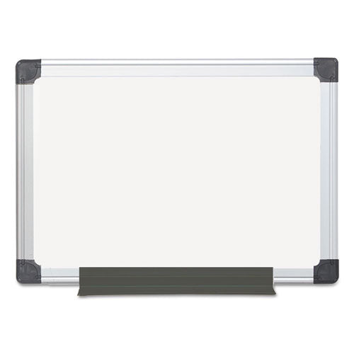Image of MasterVision® Value Melamine Dry Erase Board, 18" x 24", White Surface, Satin Aluminum Frame