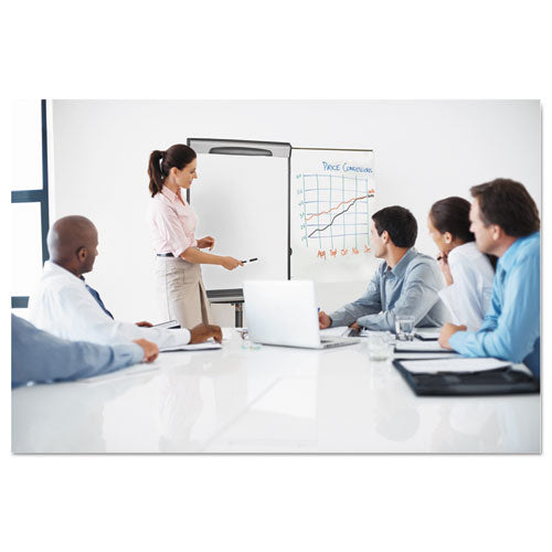 Image of MasterVision® Tripod Extension Bar Magnetic Gold Ultra Dry Erase Easel, 30" x 36", White Surface, Black/Satin Aluminum Frame