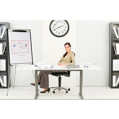Image of MasterVision® Tripod Extension Bar Magnetic Gold Ultra Dry Erase Easel, 29" x 41", White Surface, Black/Satin Aluminum Frame