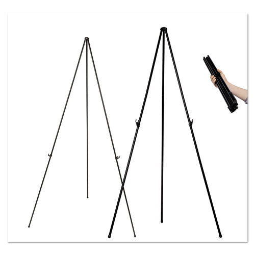 Image of MasterVision® Instant Easel, 61.5" High, Black, Steel, Lightweight