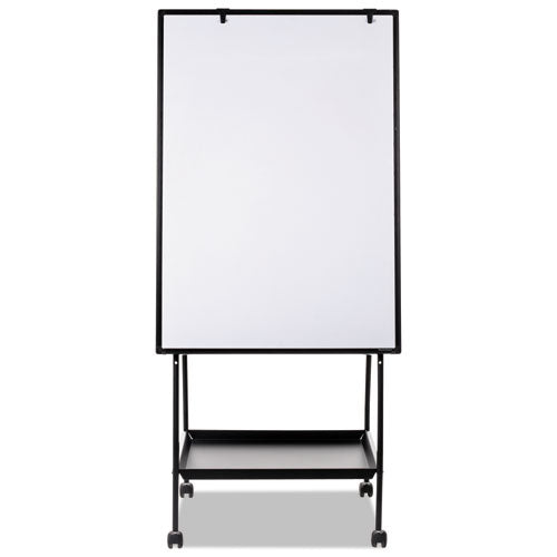 Image of MasterVision® Creation Station Magnetic Dry Erase Board, 29.5" x 74.88", White Surface, Black Metal Frame