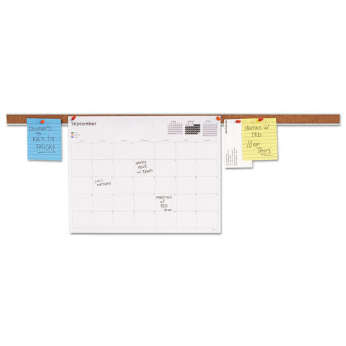 Image of Universal® Cork Bulletin Bar, 1" x 24", Brown/Silver