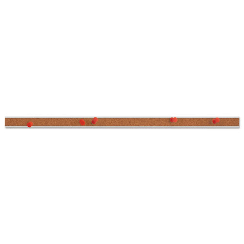 Image of Universal® Cork Bulletin Bar, 1" x 18", Brown/Silver