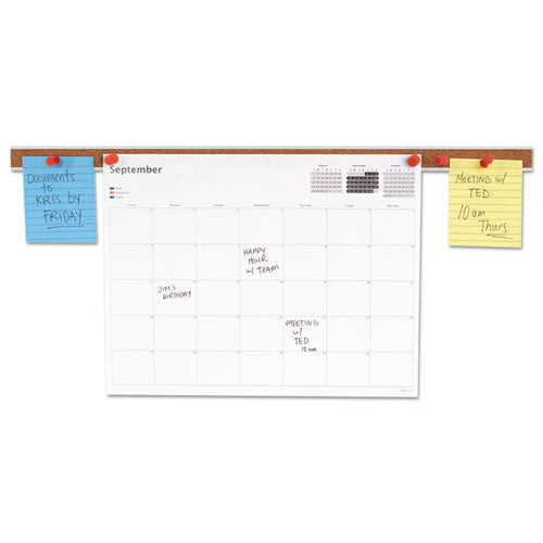 Image of Universal® Cork Bulletin Bar, 1" x 18", Brown/Silver