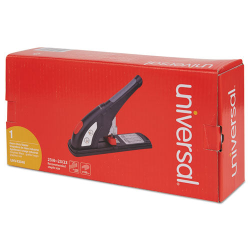 Image of Universal® Heavy-Duty Stapler, 200-Sheet Capacity, Black/graphite/red