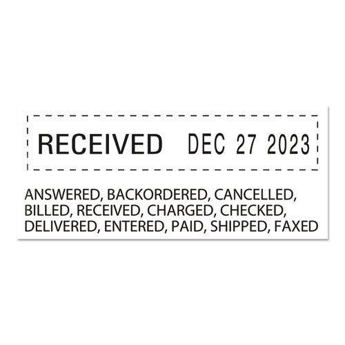 Image of Trodat® Rubber 11-Message Dial-A-Phrase Date Stamp, Conventional, 2" x 0.38"