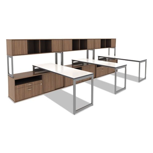 Image of Alera® Reversible Laminate Table Top, Rectangular, 71.5w X 23.63d, White/gray