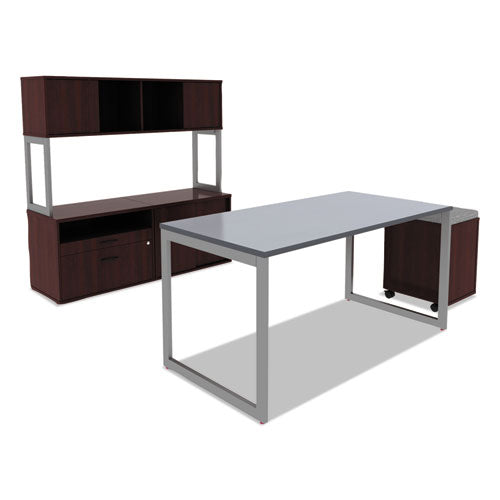 Image of Alera® Alera Valencia Series Mobile Pedestal, Left Or Right, 2-Drawers: Box/file, Legal/letter, Mahogany, 15.88" X 19.13" X 22.88"