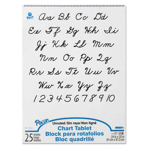 Image of Pacon® Chart Tablets, Unruled, 24 x 32, White, 25 Sheets