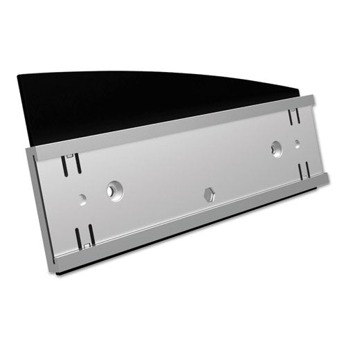 Image of deflecto® Interior Image Anti-Glare Sign Holder, Landscape, 8.5" x 2" Insert, Black/Silver