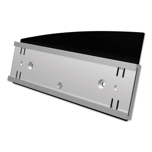 Image of deflecto® Interior Image Anti-Glare Sign Holder, Landscape, 8.5" x 2" Insert, Black/Silver