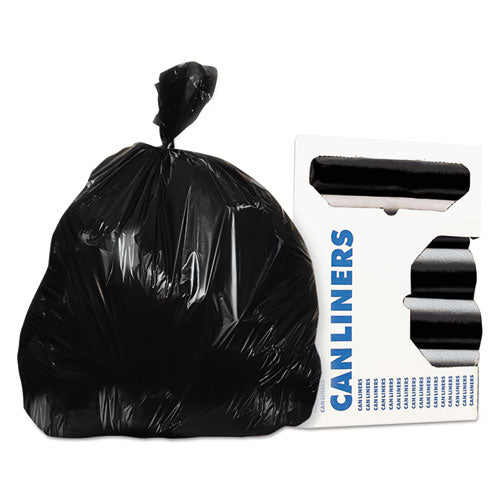 Image of AccuFit® Linear Low Density Can Liners with AccuFit Sizing, 55 gal, 0.9 mil, 40" x 53", Black, 20 Bags/Roll, 5 Rolls/Carton