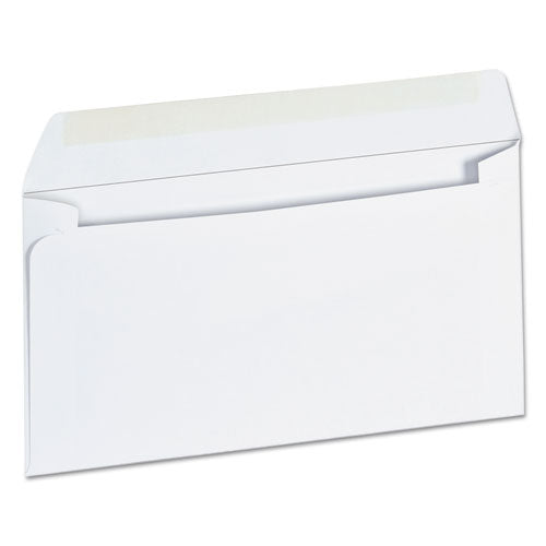 Image of Universal® Open-Side Business Envelope, #6 3/4, Square Flap, Gummed Closure, 3.63 x 6.5, White, 500/Box