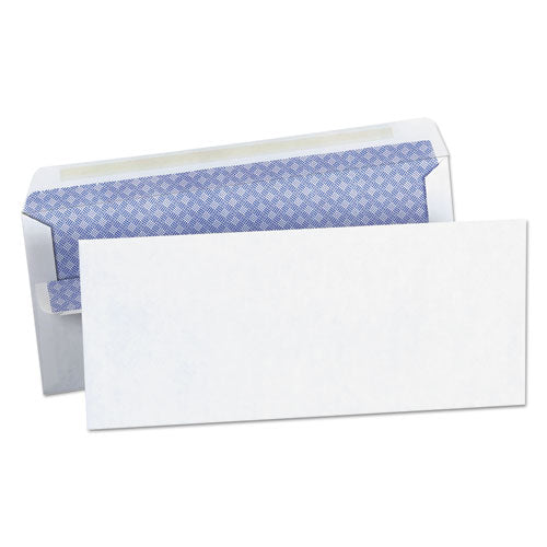 Image of Universal® Self-Seal Security Tint Business Envelope, #10, Square Flap, Self-Adhesive Closure, 4.13 x 9.5, White, 500/Box