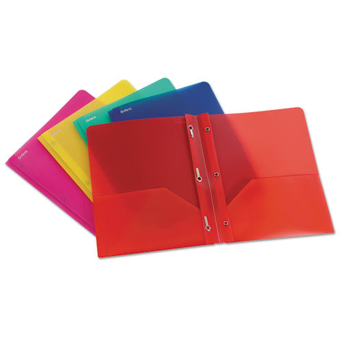 Image of Oxford Two-Pocket Portfolio, Tang Fastener, 0.5" Capacity, 11 X 8.5, Assorted Colors, 25/box