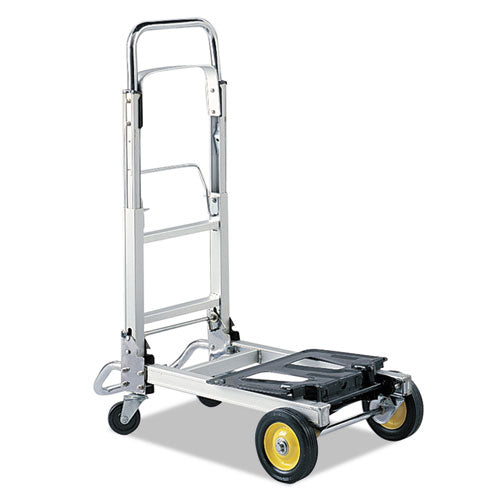 Image of Safco® HideAway Convertible Truck, 250 lb to 400 lb Capacity, 15.5 x 43 x 36, Aluminum