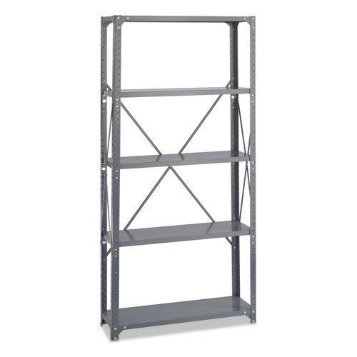 Image of Safco® Commercial Steel Shelving Unit, Five-Shelf, 36w X 12d X 75h, Dark Gray
