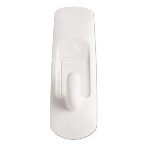 Image of Command General Purpose Hooks, Small, Plastic, White, 1 lb Capacity, 24 Hooks and 28 Strips/Pack