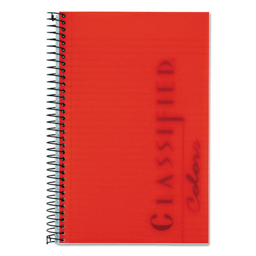 Image of TOPS Color Notebooks, 1-Subject, Narrow Rule, Ruby Red Cover, (100) 8.5 x 5.5 White Sheets