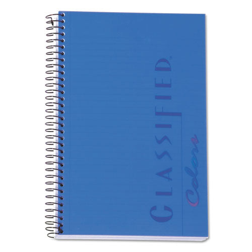 Image of TOPS Color Notebooks, 1-Subject, Narrow Rule, Indigo Blue Cover, (100) 8.5 x 5.5 White Sheets