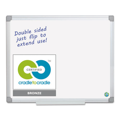 Image of MasterVision® Earth Silver Easy Clean Dry Erase Boards, 36" x 24", White Surface, Satin Aluminum Frame