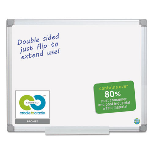 Image of MasterVision® Earth Silver Easy Clean Dry Erase Boards, 36" x 24", White Surface, Satin Aluminum Frame