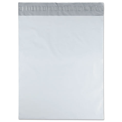 Image of Quality Park Redi-Strip Poly Mailer, #5 1/2, Square Flap with Perforated Strip, Redi-Strip Adhesive Closure, 14 x 17, White, 100/Pack