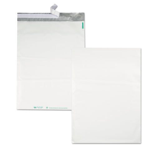 Image of Quality Park Redi-Strip Poly Mailer, #6, Square Flap, Redi-Strip Adhesive Closure, 14 x 19, White, 100/Pack