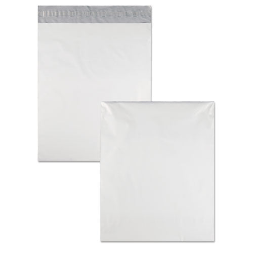 Image of Quality Park Redi-Strip Poly Mailer, #5 1/2, Square Flap with Perforated Strip, Redi-Strip Adhesive Closure, 14 x 17, White, 100/Pack