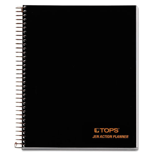 Image of TOPS JEN Action Planner, 1-Subject, Narrow Rule, Black Cover, (84) 8.5 x 6.75 Sheets