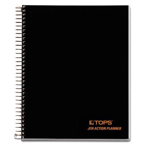 Image of TOPS JEN Action Planner, 1-Subject, Narrow Rule, Black Cover, (100) 8.5 x 6.75 Sheets