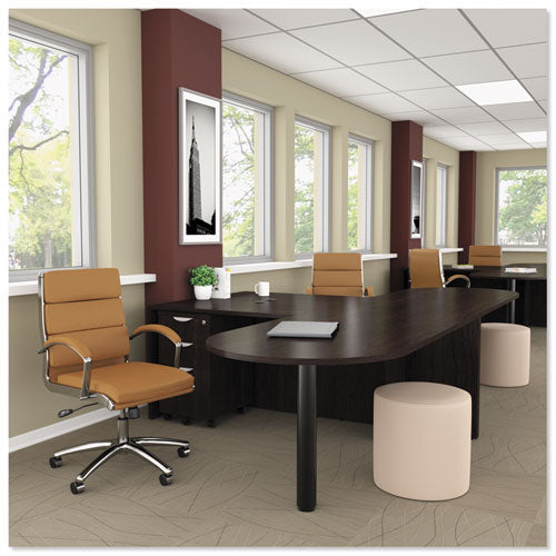 Image of Alera® Alera Valencia Series Mobile Pedestal File, Left/right, 3-Drawer: Box/box/file, Legal/letter, Espresso, 15.88 X 20.5 X 28.38