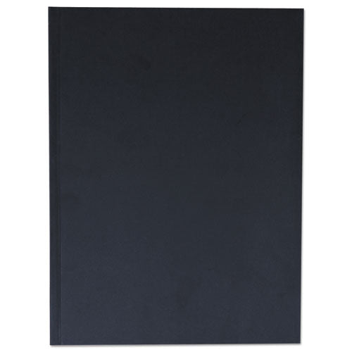 Image of Universal® Casebound Hardcover Notebook, 1-Subject, Wide/Legal Rule, Black Cover, (150) 10.25 x 7.63 Sheets