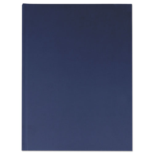 Image of Universal® Casebound Hardcover Notebook, 1-Subject, Wide/Legal Rule, Dark Blue Cover, (150) 10.25 x 7.63 Sheets