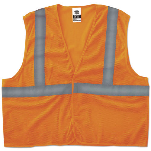 Image of ergodyne® GloWear 8205HL Type R Class 2 Super Econo Mesh Vest, Large to X-Large, Orange