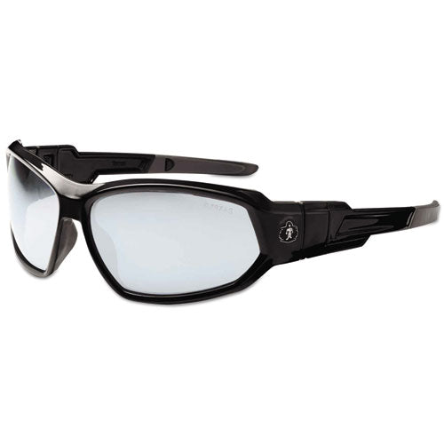 Image of ergodyne® Skullerz Loki Safety Glasses/Goggles, Black Frame/In/Outdoor Lens, Nylon/Polycarb