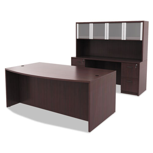 Image of Alera® Alera Valencia Series Bow Front Desk Shell, 71" X 41.38" X 29.63", Mahogany